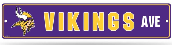 Minnesota Vikings Team Color Street Sign Décor 5"x 24"