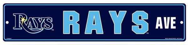 Tampa Bay Rays Team Color Street Sign Décor 5"x 24"