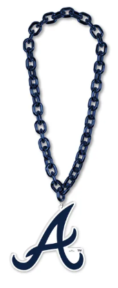 Atlanta Braves Jumbo Big Fan Chain Necklace Foam Emblem