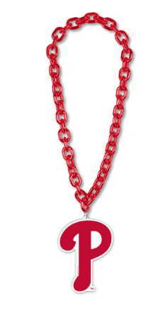 Philadelphia Phillies Jumbo Big Fan Chain Necklace Foam Emblem