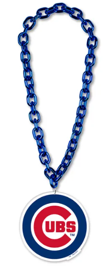 Chicago Cubs Jumbo Big Fan Chain Necklace Foam Emblem