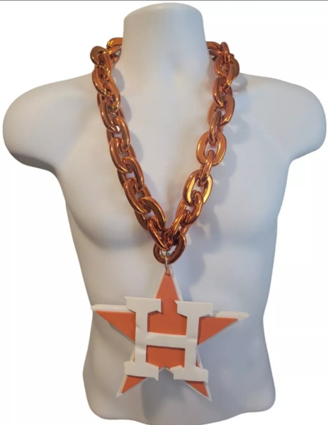 Houston Astros Jumbo Big Fan Chain Necklace Foam Emblem