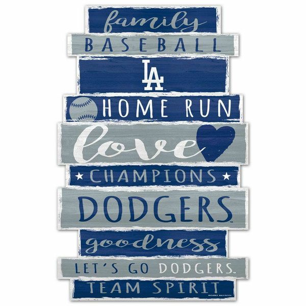 Los Angeles Dodgers Wooden Plank Sign 11" x 17"