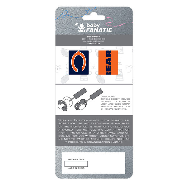Chicago Bears Pacifier Clip 2-Pack