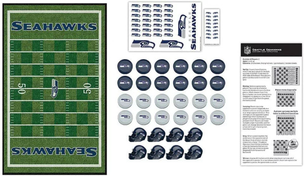 Seattle Seahawks Checkers Board Game