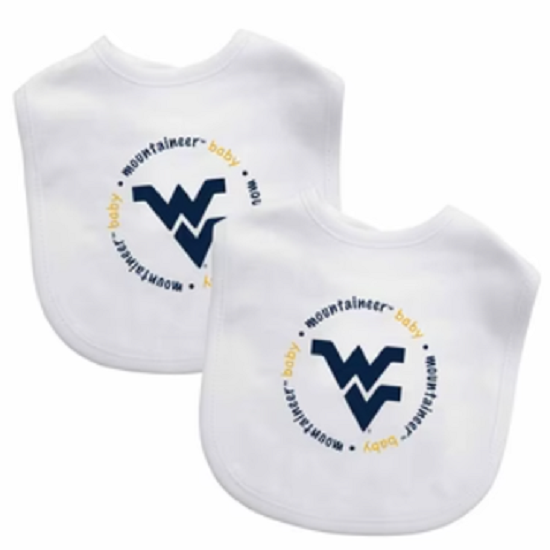 West Virginia Mountaineers Baby Bibs 2-Pack