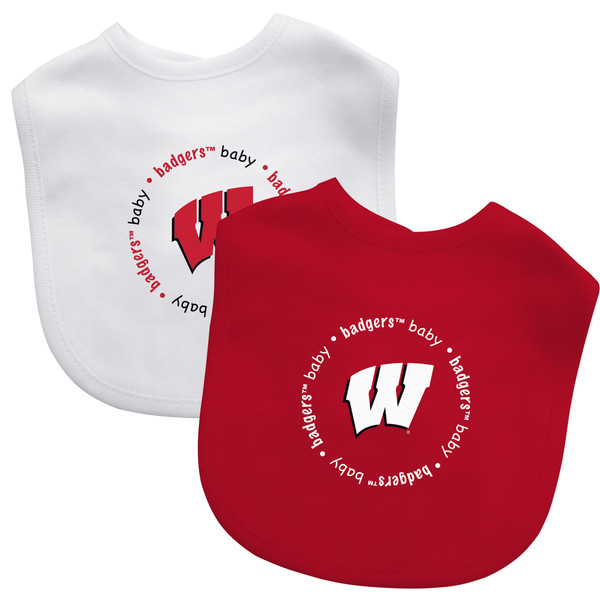 Wisconsin Badgers Baby Bibs 2-Pack
