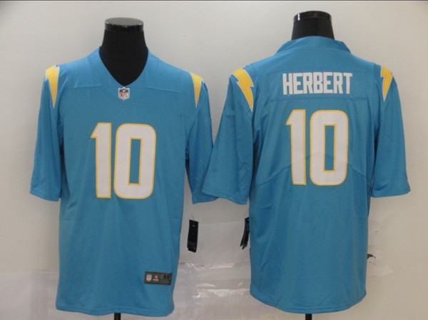 Los Angeles Chargers Justin Herbert #10 Stitched NFL Jersey (BB)