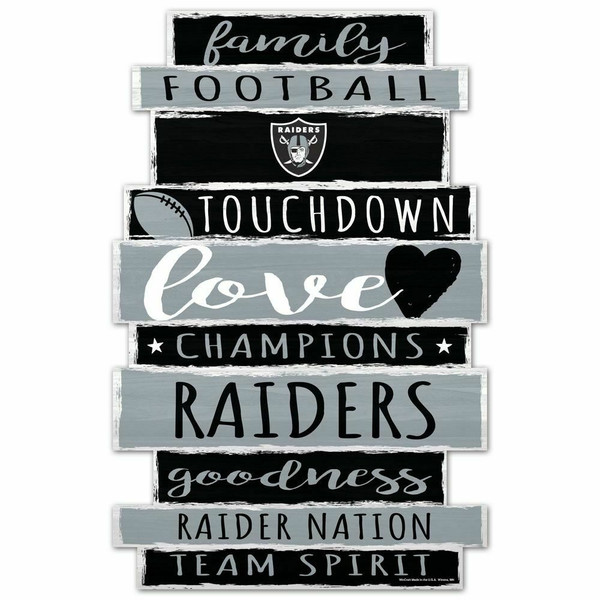 Las Vegas Raiders Wooden Plank Sign 11" x 17"