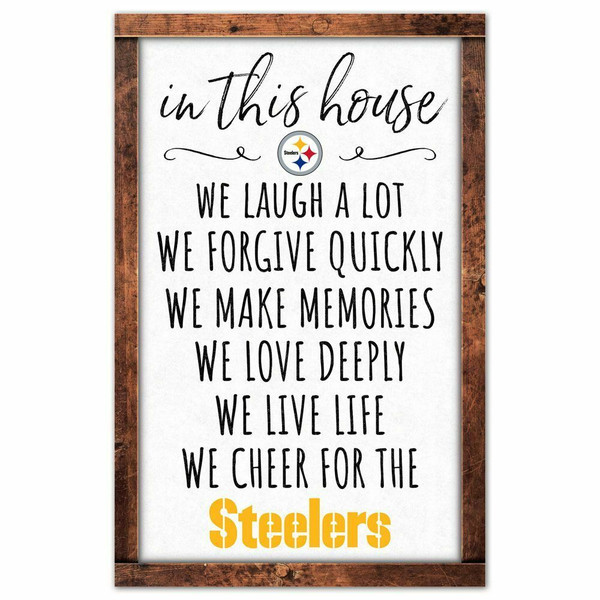Pittsburgh Steelers Wooden Sign 11" x 17"