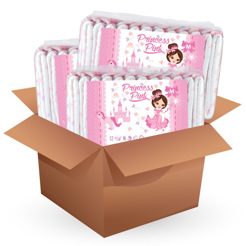 ABDL Printed Diapers | Princess Pink Overnight Briefs