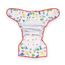 Adjustable Dinosaur diaper wrap extended open, inner-side.