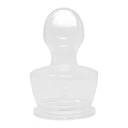 Adult orthodontic bottle nipple with vent.