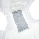 Inside of BeDry Night Premium Brief with tall standing leak guards.
