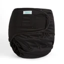 Black diaper cover wrap, front-view.