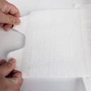 Stretchable hook and loop fasteners.