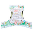 Barnyard pocket diaper extended open, outer-side.