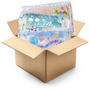 Mixed case of Adventure Island diapers.