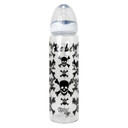 Rebel Glass Bottle with plastic lid on.
