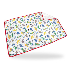 Comfortable Dinosaur change pad lying flat.