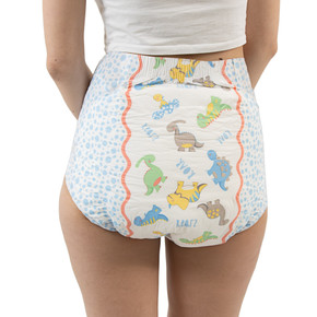 Modeled Dinosaur diaper, back-view.