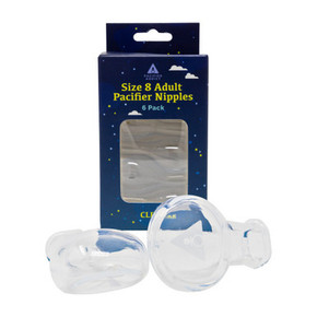 Clear Size 8 Replacement Adult Pacifier Teats Clear Size 8 Replacement Adult Pacifier Teats