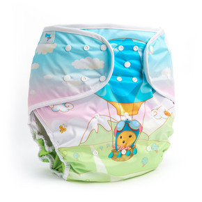 Daydreamer snap-on diaper wrap, front-view.