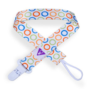 Adult Pacifier Clip - Primary Circles Adult Pacifier Clip - Primary Circles