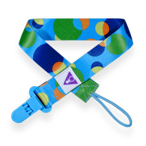 Adult Pacifier Clip - Blue Circles Adult Pacifier Clip - Blue Circles