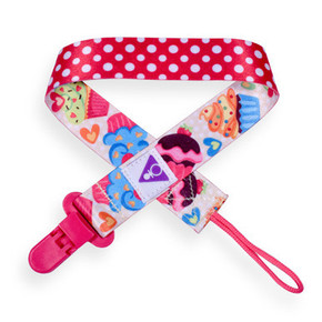 Adult Pacifier Clip - Cupcakes Adult Pacifier Clip - Cupcakes