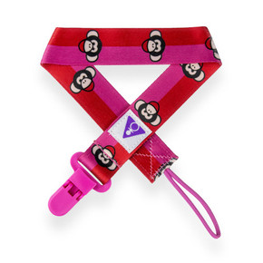 Adult Pacifier Clip - Sock Monkeys Adult Pacifier Clip - Sock Monkeys