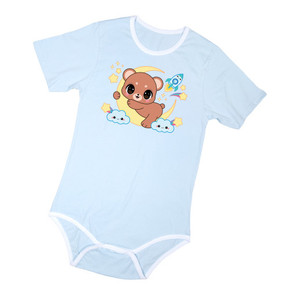 Lunar Cub Organic Blue Unisex Bodysuit Lunar Cub Organic Blue Unisex Bodysuit