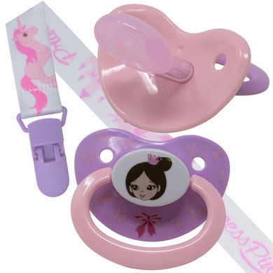 Princess Pink 2 Pacifier Set