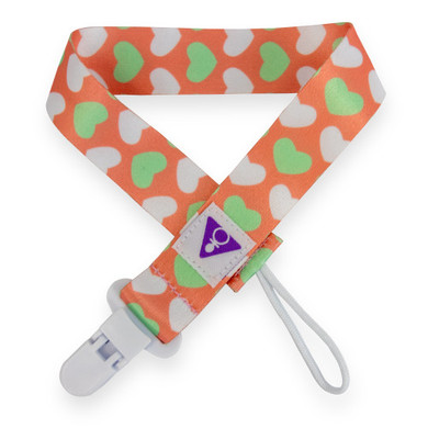 Heart Hues Pacifier Clip.