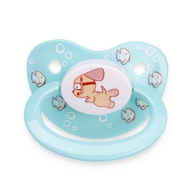 Splash dog pacifier.