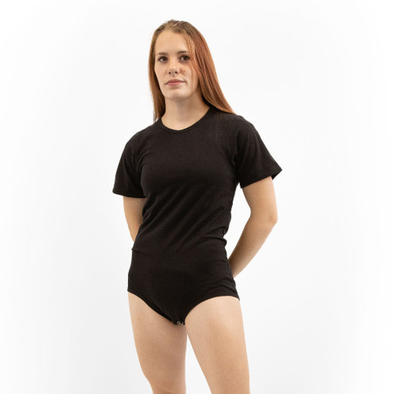 Black Unisex Adult Bodysuit