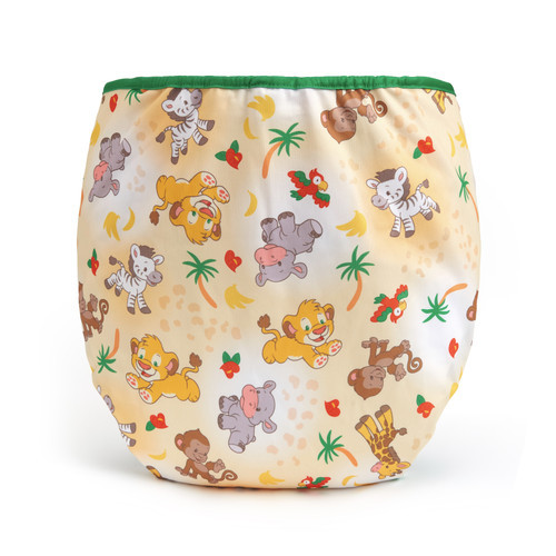 Adult diaper Safari wrap, back-view.