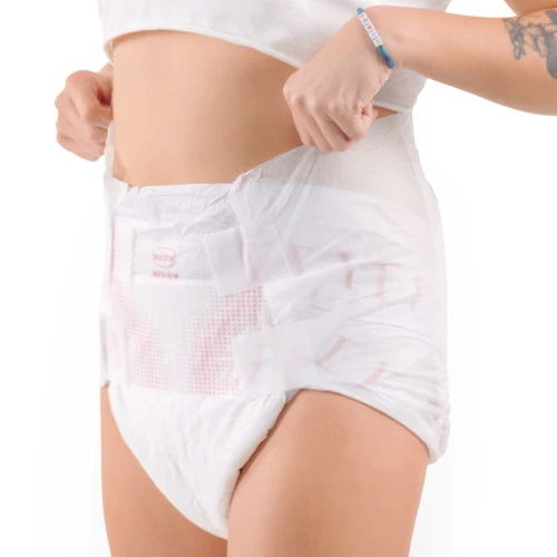 Modeled Active Air Briefs, side-view.