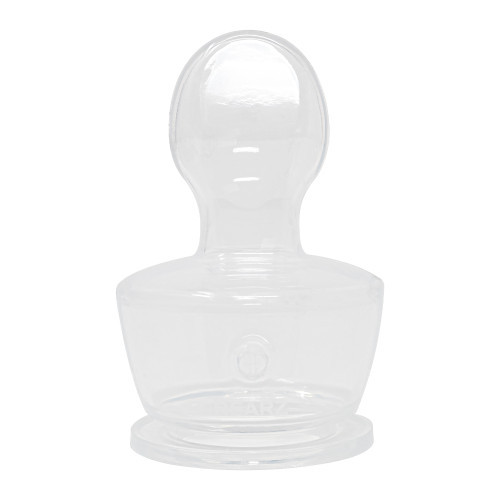 Adult orthodontic bottle nipple with vent.