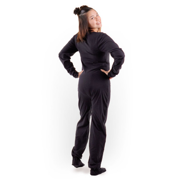 Black Rebel Adaptive Adult Footed Jammies