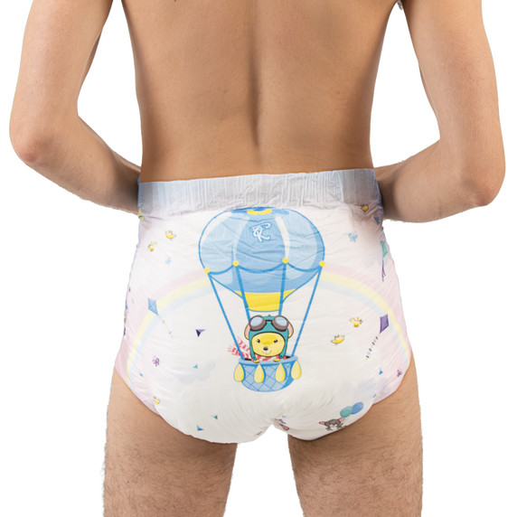 Modeled back-view of Daydreamer Diaper.