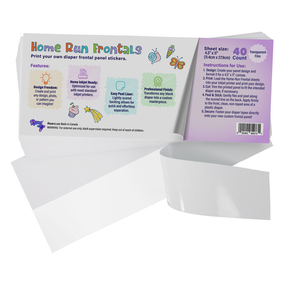 Printable Panel Stickers with clear finish.