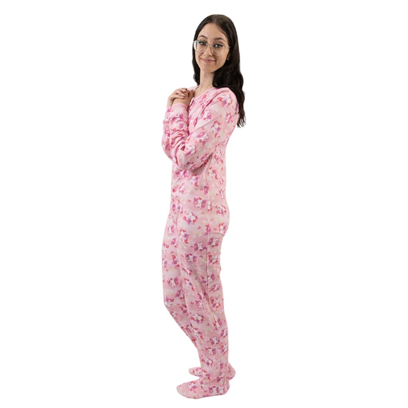 Adaptive Jammies on female model, side-view.