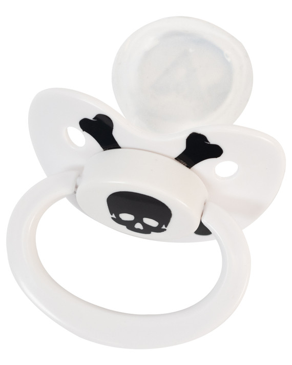 Rebel pacifier top view with size 8 nipple