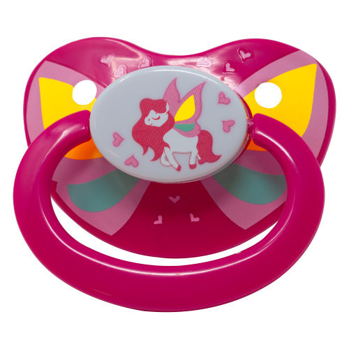 Magenta Lil Bella pacifier.