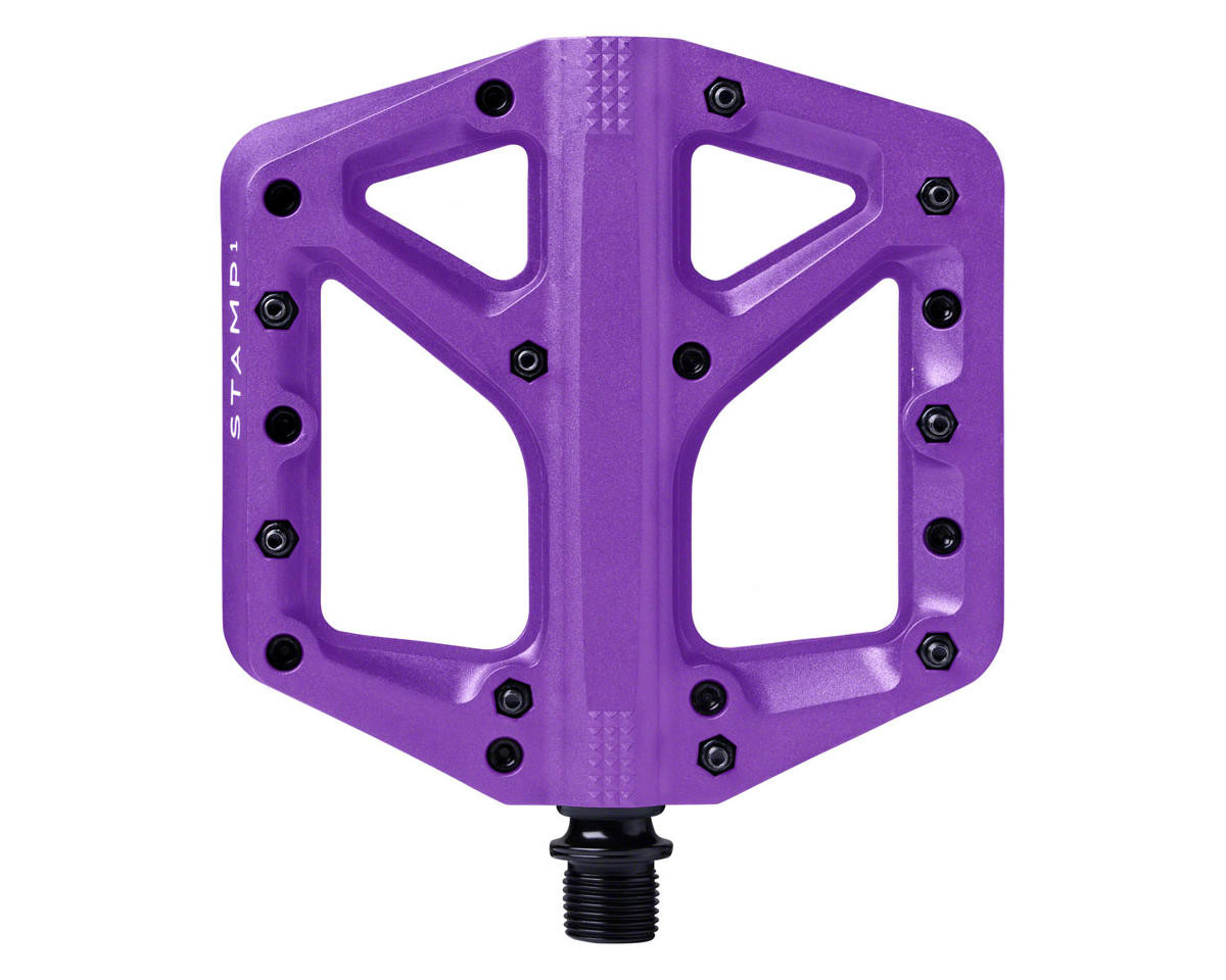 Crank Brothers Stamp 1 Gen 2 Large Plum Purple Pedals - BikeShoes