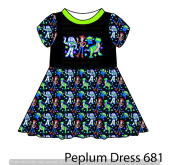 Peplum Dress Panel 681