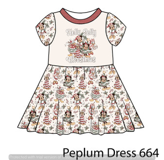 Peplum Dress Panel 664