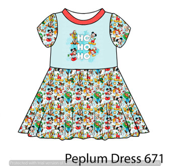 Peplum Dress Panel 671