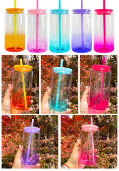 Jelly glass ombre 16 oz